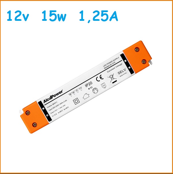 Led Driver Slim 12v 15w 1,25A